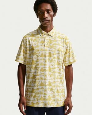 New Nike Tailored Performance Men's Dri-FIT Golf Polo $140 Large Saffron Quartz
